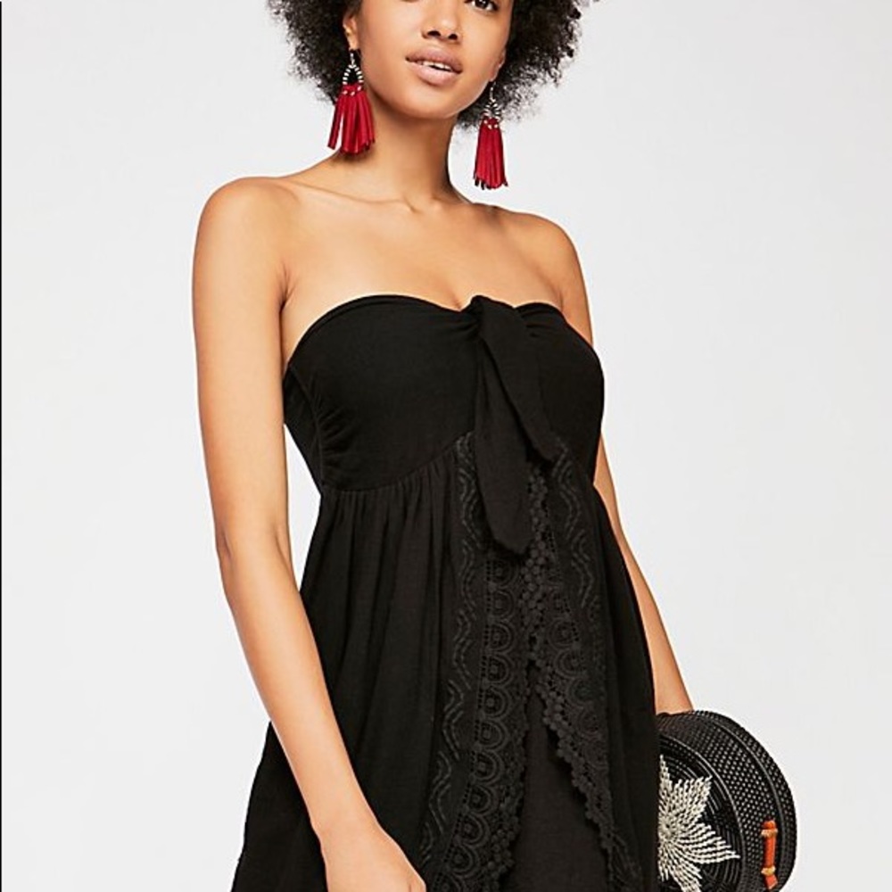 Free People Sweet Time Mini  Smocked  Dress  M